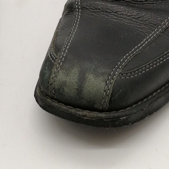 Sandro Mens Loafer Black Leather Slip On Square Toe Side Elastic Gussets 11.5 - Picture 11 of 11